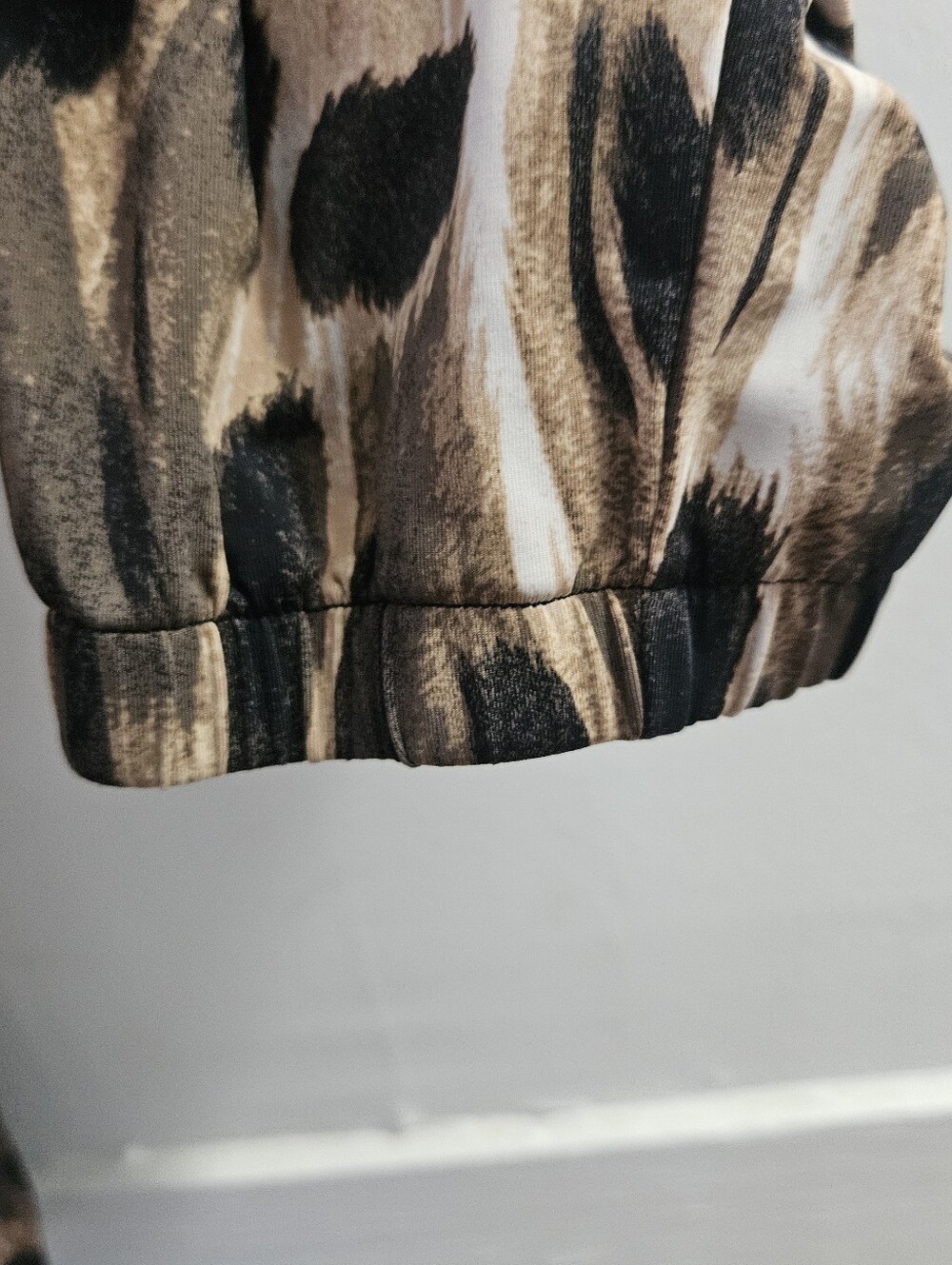 Kardashian Kollection Leopard-Print Jumpsuit in Black and Tan - Picture 6 of 9